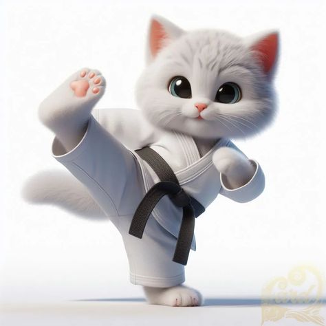 https://card9.com/ai/cute-cat-karate Karate Profile, Karate Cat, Bio Data For Marriage, Bio Data, Art Promotion, Cat Cartoon, Troll Face, Karate Kid, April 25