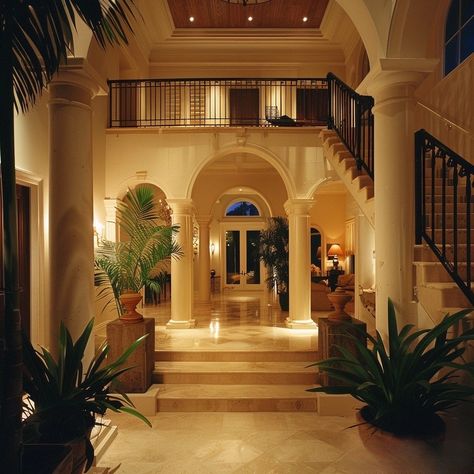 Entry Architecture, 2000s Home, Tuscan Mansion, Old Money Interior Design, Tuscan Houses, Old Money Interior, Most Beautiful Homes, House Entry, Dream House Aesthetic