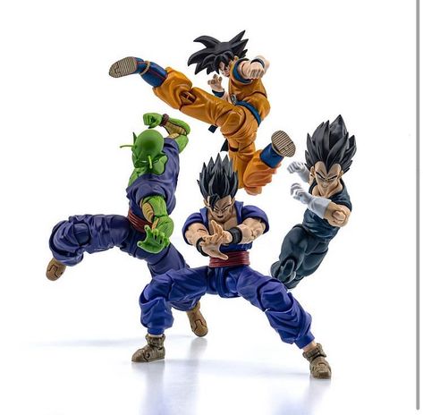 Articulated Comic Book Art na Instagramu: "SQUAD UP! Pic by @gary_garzon" Dragon Ball Z Action Figures, Dragon Ball Action Figures, Dbz Action Figures, Action Figure Photography, Dbz Toys, Action Figure Display Case, Deadpool Action Figure, Transformers Rescue Bots, Character Statue