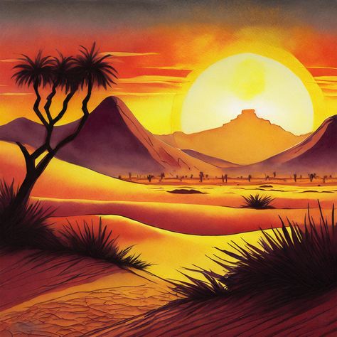 #safari #giraffes #elephants #africa #threes #lion #tanzania #sunset #sun #savanna #animals #desert #montagnes #art #ai #design #roadtrip Sunset Art Painting, Savanna Animals, Plaque Ideas, African Paintings, Sunset Art, Animal Painting, African Style, Animal Paintings, Tanzania