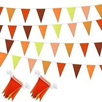 Fall Pennant Banner, Orange Banner, Flag Garland, Small Flags, Flag Banners, Party Outdoor, Pennant Flag, Decor Thanksgiving, Pennant Banners