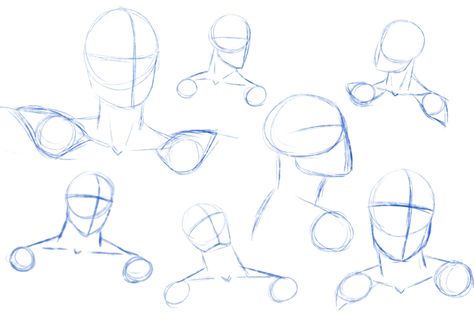 Draw Neck And Shoulders, Shoulders Side View, Chin Drawing, Draw Shoulders, Draw Neck, How To Draw Necks, Head Shoulders, Drawing Heads, Head & Shoulders