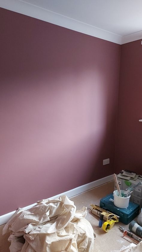 Aesthetic Home Color, Purple Combination Wall Paint, Purple Paint For Bedroom Walls, Colour In Bedroom Color Combinations, Lavender Colour Combination Room, Raspberry Wall Color, Small Bedroom Ideas Paint Colors, Deep Pink Paint Colors, Purple Paint Room Ideas