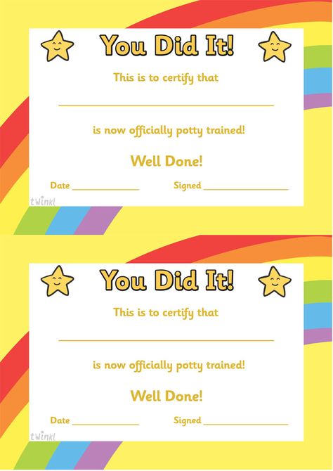 Twinkl Resources >> Potty Training Certificate  >> Classroom printables for Pre-School, Kindergarten, Elementary School and beyond! Certificates, Awards, Potty Training, Class Management Potty Training Certificate Printable, Potty Training Certificate, Classroom Awards Certificates, Kindergarten Graduation Certificate, Kindergarten Certificates, Preschool Certificates, Classroom Awards, Graduation Certificate Template, Free Gift Certificate Template