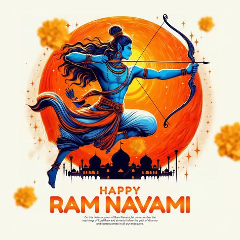 Premium PSD | Shri ram navami happy ram navami social media post template banner Shri Ram Navami, Ram Navmi, Happy Ram Navami, Ram Navami, Lord Rama, Social Media Post Template, Shri Ram, Post Templates, Media Post