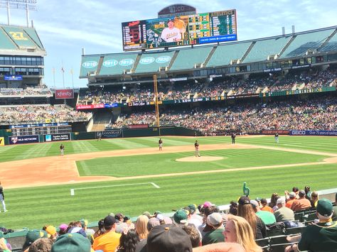 Oakland Coliseum Oakland Coliseum, Baseball Park, Oakland Athletics, Baseball Field, Bay Area, Race Cars, Baseball, Cars