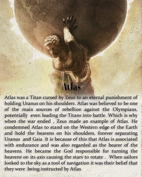 Atlas God, Tumblr Greek Mythology, Medusa Story Mythology, Greek Primordial Deities, Greek Memes Mythology, Greek Titans, Greek God Memes Posts, Greek God, The Heavens