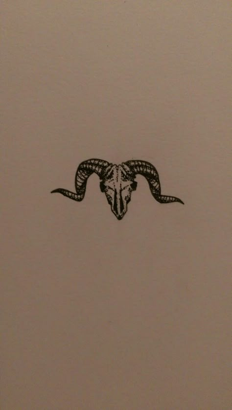 Goat Horn Tattoo, Tiny Ram Tattoo, Horns Tattoo Design, Bighorn Sheep Tattoo, Ram Skull Hand Tattoo, American Traditional Ram Tattoo, Cute Ram Tattoo, Ram Skeleton Tattoo, Rams Head Tattoo