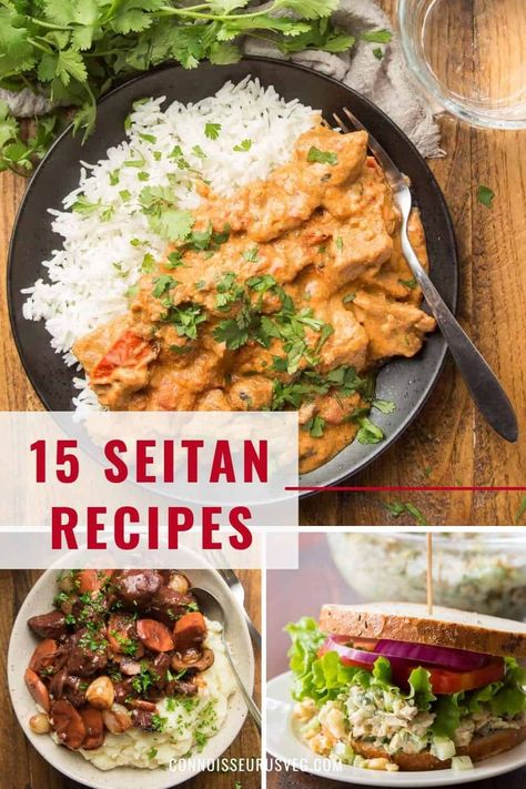 Easy Seitan Recipe, Seitan Recipe, Homemade Seitan, Seitan Chicken, Vegan Meat Recipe, Seitan Recipes, Meat Replacement, Vegan Stew, Savory Dishes