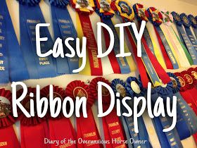 Dog Show Rosettes Ribbon Display, Diy Ribbon Display, Display Ribbons Awards, Rosette Ribbon Display, Horse Ribbon Display Ideas Diy, How To Display Ribbons, Dog Show Ribbon Display, Horse Riding Ribbons Display, Fair Ribbon Display Ideas