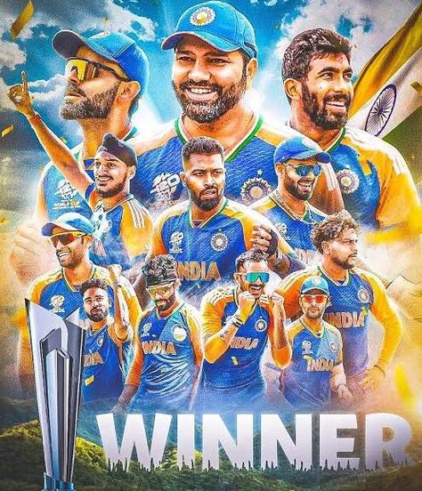 India Won T20 World Cup Photo 2024: Friends today is a big historical day. Because today is the second time t20 world cup champion India. India lifted their second T20 World Cup trophy by defeating South Africa. Jasprit Bumrah, Cup Photo, Ab De Villiers Photo, Cricket Poster, World Cup Trophy, Virat Kohli Instagram, Virat Kohli Wallpapers, India Cricket Team, World Cup Champions