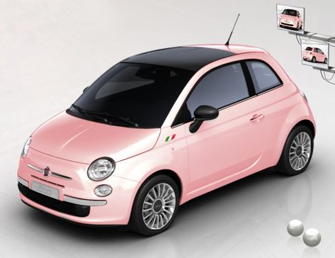 Fiat 500 Pink, Princess Car, Fiat 500c, Fiat Cars, Fiat 600, Girly Car, Lovely Car, Car Goals, Steyr