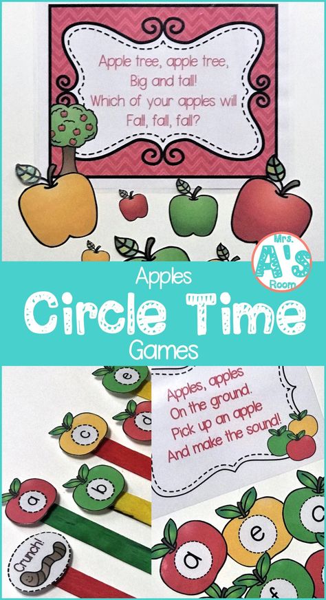 Circle Time Ideas For Preschool, Circle Time Ideas, Apple Centers, September Apples, Buddy Buddies, Circle Time Games, Preschool Apple Theme, September Preschool, Apple Kindergarten