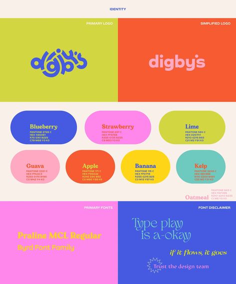 Digbys | Tamara Alexander Color Schemes Graphic Design, Colorful Colour Palette, Brand Pallete Ideas, Rainbow Branding Design, Cool Color Palette Colour Schemes, Graphic Design Planner, Colourful Web Design, Brand Colour Palette Inspiration, Bold Color Combinations