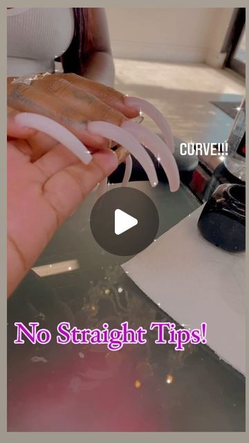 Porcha Reed on Instagram: "Curve Tips Are Better For Your Natural Nails….. Idc,Idc,Idc  No curve tip slander Will be tolerated 💜 lmao 🤣" Curved Nail Tips, Natural Curved Nails, Curve Nails Acrylic, Curved Nails Coffin, Curved Nails Designs, Short Curved Nails, Curve Nails, Curved Nails, Nail Length