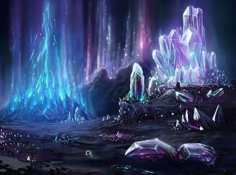 Fantasy Cave, Castle Painting, Crystal Drawing, Crystal Castle, Fantasy Background, Crystal Cave, Fantasy Castle, Futuristic Art, Fantasy Setting