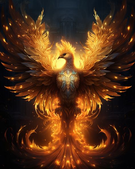 Phoenix Bird Art, Phoenix Wallpaper, Golden Phoenix, Phoenix Artwork, Phoenix Images, Creature Fantasy, Eagle Wallpaper, Hiasan Bilik Tidur, Phoenix Art