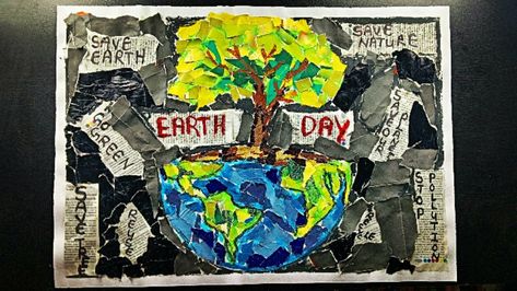 Earth Day Collage, Collage Making Ideas, Environment Collage, Earth Collage, Save Environment, Nature Environment, Collage Collage, Save Nature, Nature Background Images