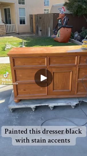 Stain Dresser Diy, Small Buffet Cabinet, Stained Dresser, Dresser Black, Diy Dresser, Wood Tools, Woodworking Wood, Black Stains, Paint Furniture