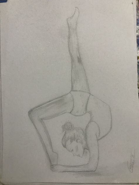 Drawing Of Gymnastics, Gimnastika Drawing, Dancer Drawing Simple, Gymnastics Drawings Easy, Gymnastics Sketches, Co Nakreslit Easy, Gymnastics Drawings, My Drawing Style, Gymnastics Art