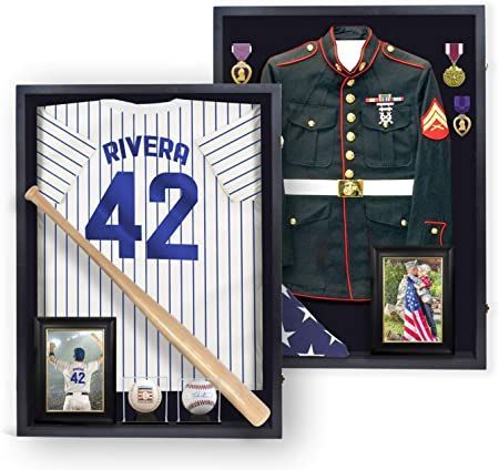 flybold Display Box Large Shadow Box Military Shadow Box Jersey Display Case Acrylic 92% Clear View Antifade UV Protection for Wedding Dress Military Uniform 36 x 27 inch XL Black Frame Shadow Box Jersey, Large Shadow Box, Jersey Display Case, Military Shadow Box, Jersey Display, Military Uniform, Display Case, Shadow Box