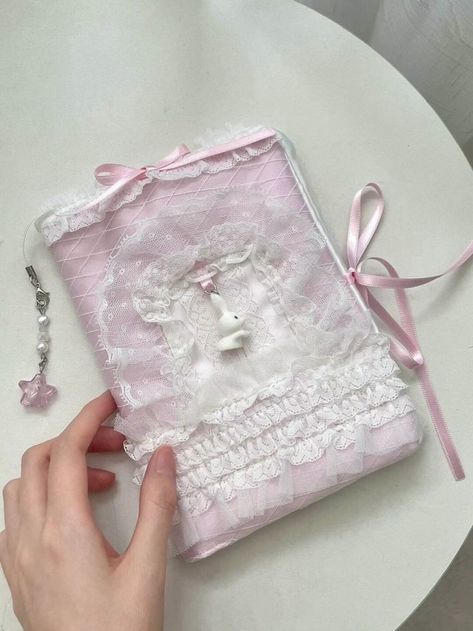 Internet Angel, Coquette Journal, Binder Decoration, Coquette Core, Bullet Journal Cover Ideas, Diary Covers, The Cardigans, Pretty Journals, Gift Inspo