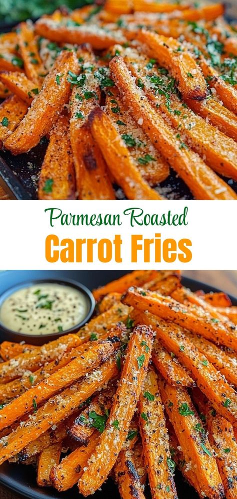 Easy Side Dish Recipes: Parmesan Roasted Carrot Fries Recipes For 2 Healthy, Healthy Recipes For 2, Salmon Healthy Recipes, Roasted Carrot Fries, Healthy Recipes Salmon, Slow Cooker Healthy Recipes, Recipes With Calories, Healthy Recipes For College Students, Healthy Recipes For Pregnancy