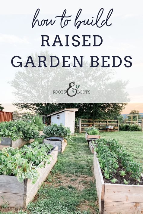 Any way you look at it, raised garden beds are my favorite way to grow vegetables.  They’re beautiful, easy on the back, and easy to weed.Many of you have asked for instructions, and today I’m excited to share with you our DIY wooden raised garden beds. #homestead #diyoutdoor #gardening #diygarden Wooden Raised Garden Bed, Vegetable Beds Raised, Building Raised Garden Beds, Raised Planter Beds, Planter Beds, Vegetable Bed, Raised Planter, Garden Containers, Soil Improvement