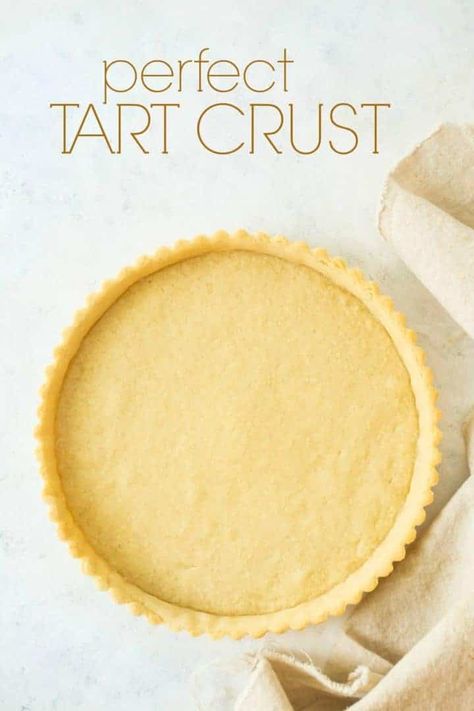 Tart Crust Recipe, Tart Crust, Tart Dough, Pie Baking, Perfect Pie Crust, Tarts Crust, Tart Dessert, Easy Pie, Pastry Tart