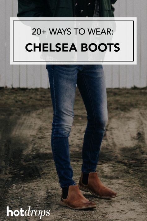 The stylist's guide to Chelsea boots for men #chelseaboots #outfitideas #menfashion Mens Aldo Boots, Men’s Brown Chelsea Boot Outfit, Tan Boots Outfit Men, Jean Shoes Outfit, Black Chealse Boots Men Outfit, Men’s Chelsea Boots, Tan Chelsea Boots Outfit Men, Men Chelsea Boots Outfit, Brown Chelsea Boots Outfit Mens