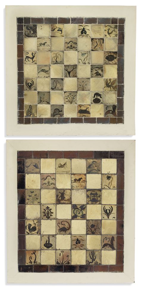 Bernard Leach (1887-1979) | Two tile panels | c1930 Bernard Leach, Bernard Rooke Pottery, Bernard Leach Pottery, Bernard Dunstan Paintings, Bernard Tschumi, Pottery Sale, Art Nouveau Ceramic Tile, Collected Interiors, Tile Panels