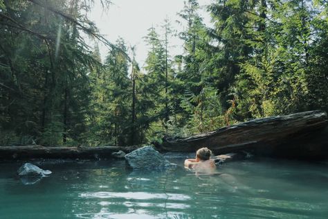 BAKER HOT SPRING Washington State Map, Thermal Spa, Forest Road, North Cascades, Outdoor Lover, America Travel, Washington State, Hot Springs, Cool Places To Visit