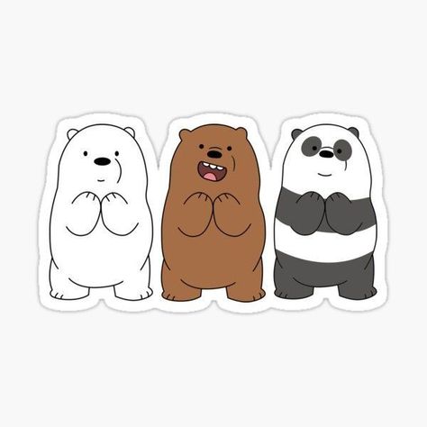 Bears Stickers, Ice Bear We Bare Bears, Bear Panda, Sticker Design Inspiration, We Bare Bears Wallpapers, Ice Bear, Ice Bears, Panda Bears, Inspiration Painting