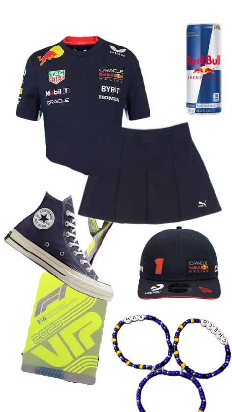 #redbullracing #maxverstappen #checoperez #f1 #paddock F1 Paddock, Red Bull F1, Race Day Outfits, Red Bull Racing, Gaming Clothes, Race Day, Cute Fits, Boss Babe, Girly Things