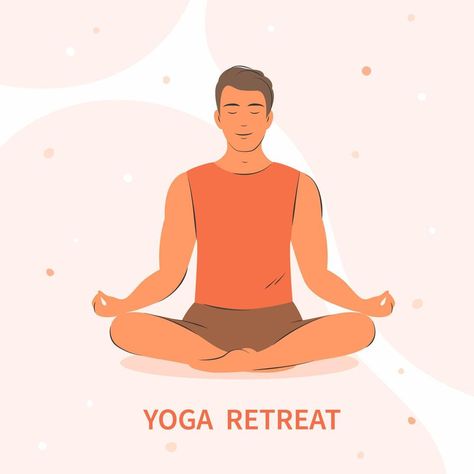 Yoga Vector, Yoga Man, Yoga Drawing, Man Illustration, Christmas Illustrations, Healing Meditation, Do Exercise, Guy Drawing, Yoga For Men