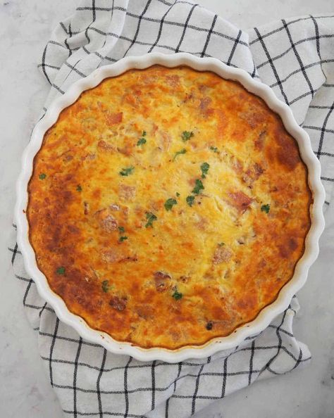 Egg and Bacon Impossible Pie - Create Bake Make Egg And Bacon Impossible Pie, Impossible Pie Recipes Breakfast, Savoury Impossible Pie, Impossible Bacon Pie, Savoury Impossible Pie Recipes, Impossible Pie Recipes, Bacon And Egg Pie, Quiche Crustless, Egg And Bacon Pie