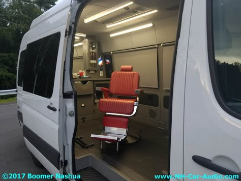 Mercedes-Sprinter-Mobile-Barber-multiple-batteries-generator-charging-system Mobile Tattoo Shop, Mobile Barber Shop Trailer, Mobile Barbershop Ideas, Mobile Barber Shop Van, Mobile Hair Salon Van, Salon Truck Mobile, Mobile Beauty Salon Bus, Barber Van, Barber Bus