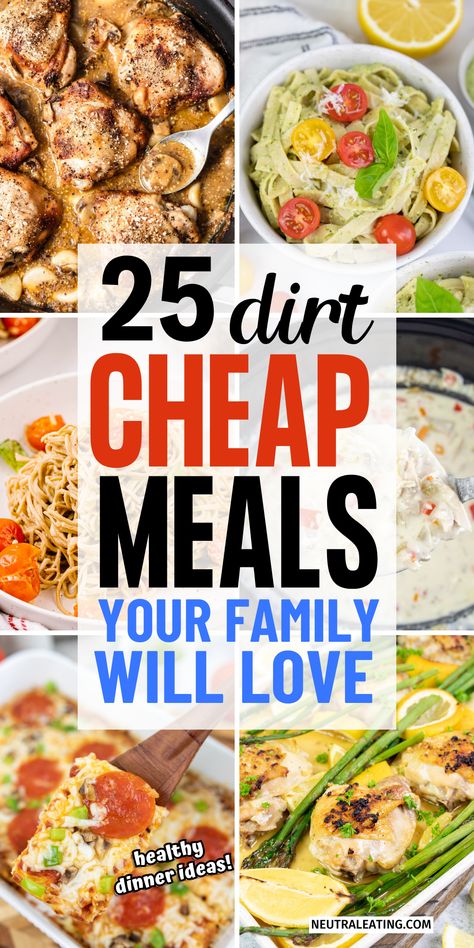 25 Cheap Dinners for a Family (easy + healthy cheap family meals under $10) Cheap Meals To Feed A Family Of 5, Cheap Meal Ideas For Picky Eaters, Cheap And Easy Dinner Ideas For Picky Eaters, Easy Meal For A Crowd Cheap, Easy Cheap Dinners For Family Budget, Cheap Dinners For Picky Eaters, Cheap Dinners For A Crowd, Dinners On A Budget Family, Cheap Easy Meals Families