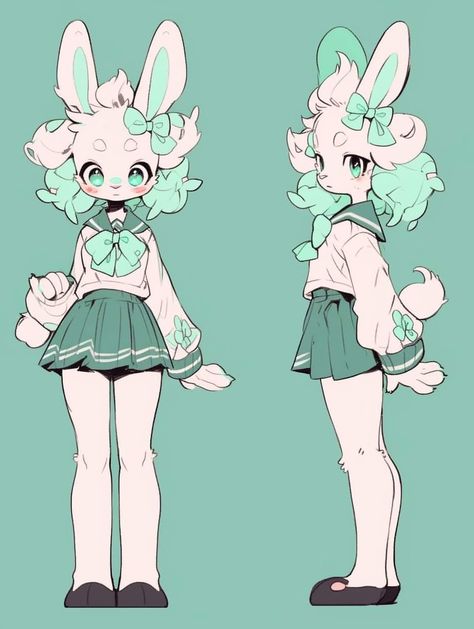 Cat Oc Art Anthro, Kemono Art Style Tutorial, Anthro Cat Character Design, Me As A Character, Bunny Fursona, Deer Oc, Anthro Drawing, Bunny Oc, Style Your Clothes