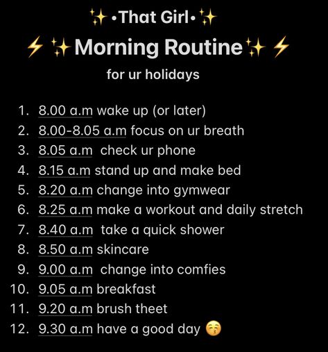 Morningroutine on notice Holiday Morning Routine, Good Apps For Iphone, Girl Morning Routine, Daily Stretches, Workout Diet Plan, Holiday Morning, A Morning Routine, Holiday Packing, Morning Routines