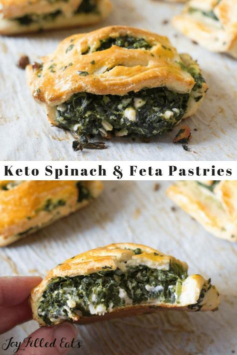 Keto Creamed Spinach, Keto Spinach, Savory Pastries, Low Carb Grain, Soup Appetizers, Spinach Feta, Boiled Egg Diet Plan, Joy Filled Eats, Savory Pastry