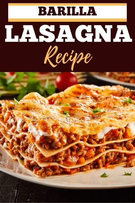 Barilla Lasagna Recipe, Lasagna With Ground Beef, Lasagna Crockpot, Italian Casseroles, Layer Lasagna, Potluck Meals, Mince Dishes, Pasta Casseroles, The Best Lasagna