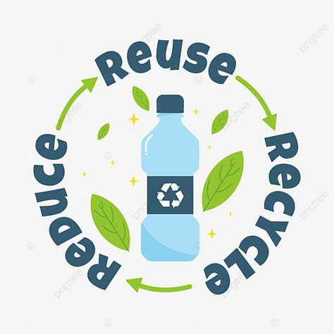 Reduce And Reuse, Recycle Drawing, 3r Reduce Reuse Recycle, Plastic Background, Reduce Plastic Use, Student Clipart, Water Recycling, Notebook Labels, Recycle Design