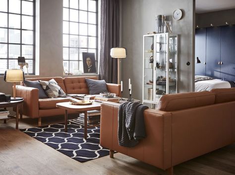 Space to spend time on you - IKEA Landskrona Sofa, Ikea Landskrona, Ikea Living Room Furniture, Ikea Inspiration, Furnitur Ruang Keluarga, Long Living Room, Ikea Living Room, Calming Spaces, Living Room Loft