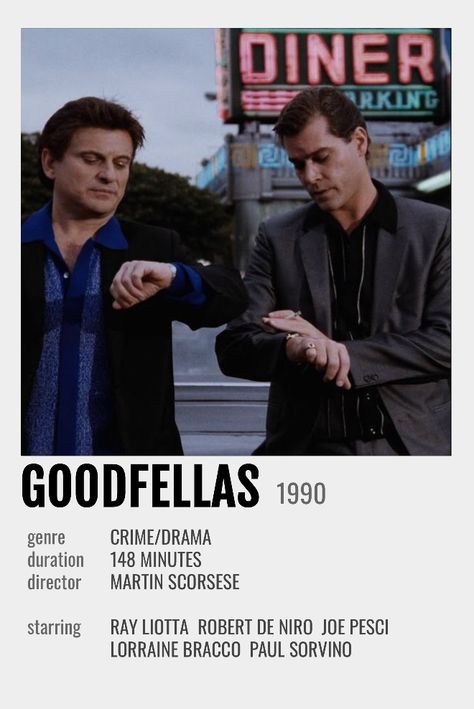 Goodfellas Poster, Goodfellas Movie, Indie Movie Posters, Ray Liotta, Movie Card, Great Movies To Watch, Polaroid Poster, Film Posters Vintage, Movie Poster Wall