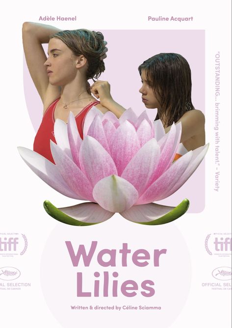 movie posted Celine Sciamma, Water Lilly, Films To Watch, Movie Poster Wall, Movie Posters Design, Film Inspiration, About Time Movie, Poster Stickers, Movies And Series