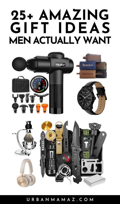 Looking for amazing gift ideas men actually want? Check out this ultimate list of 25+ best gift ideas for men who have everything. Gifts Men Actually Want, Man Present Ideas, Gift Ideas For Men Who Have Everything, Guy Christmas Gifts, Gifts For Men Who Have Everything, Men’s Gift Ideas, Useful Gifts For Men, Men Gifts Ideas, Present Ideas For Men