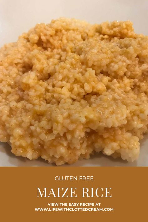 Maize Meal Recipes, Maize, South African Recipes, Clotted Cream, African Food, Rice Dishes, Rice Krispie Treat, Rice Recipes, Soul Food