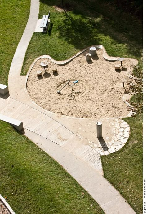 House Garden Landscape, Playground Landscaping, Sand Pit, Children Park, Easy Landscaping, Natural Playground, Playground Design, Landscape Architecture Design, Urban Park