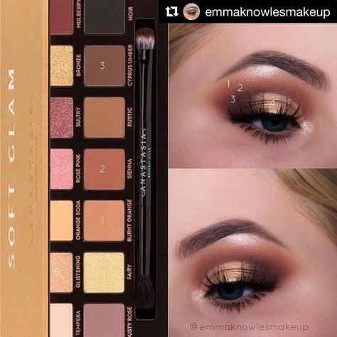 Abh Soft Glam, Eye Makeup On Hand, Soft Glam Palette, Makeup Palette Collection, Make Up Designs, Eyeshadow Tutorials, Foundation Routine, Makeup Advice, Soft Glam Makeup